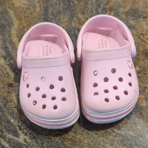 CROCS Pink Sandals with Perforated Design